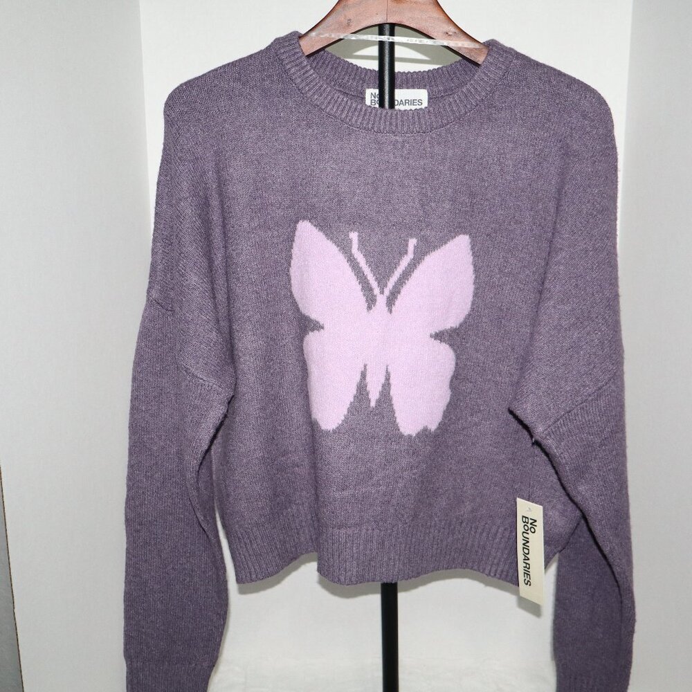 NWT No Boundaries Icon Sweater Butterfly Sz S4-6